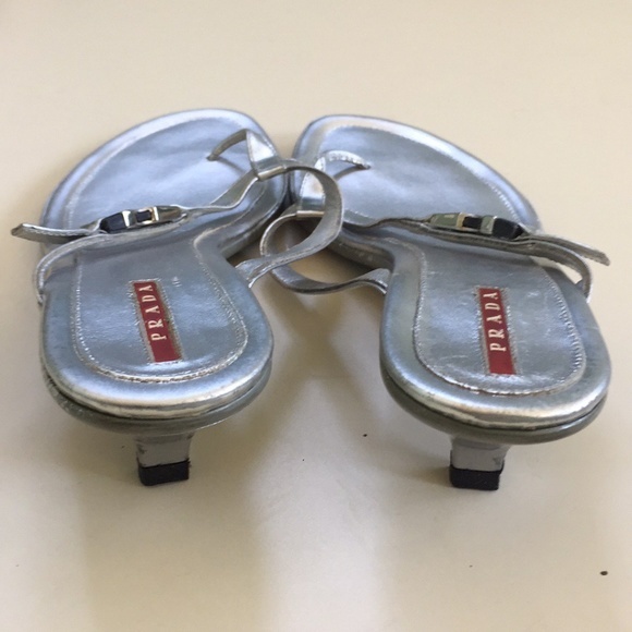 Prada Silver Sandals s/COA - Picture 8 of 15